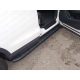 Пороги алюминиевые ТСС с накладкой чёрные для Audi Q3 2011-2018