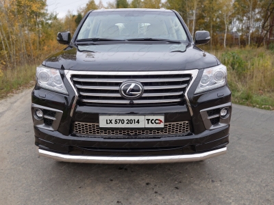 Защита переднего бампера 76 мм ТСС для Lexus LX-570 Sport 2014-2021