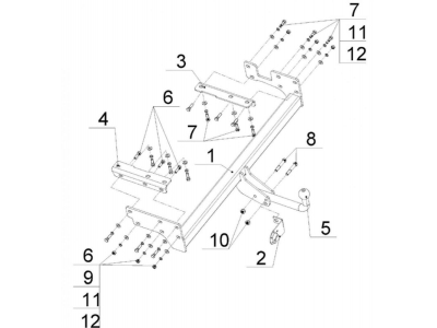 Фаркоп Avtos для Mitsubishi Outlander 2003-2006