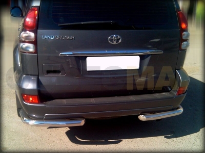 Защита задняя уголки 76 мм для Toyota Land Cruiser 200 2012-2013