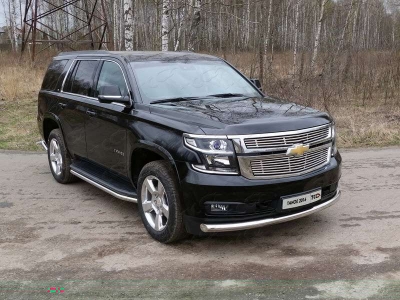 Защита переднего бампера 76 мм ТСС для Chevrolet Tahoe 2016-2021
