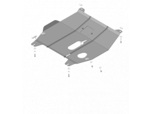 Усиленная защита картера двигателя, КПП (2 мм, сталь) для Ravon Nexia R3 седан 2016-2018 №68101