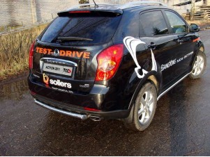 Пороги труба 60 мм для SsangYong Actyon № SSANACT11-03